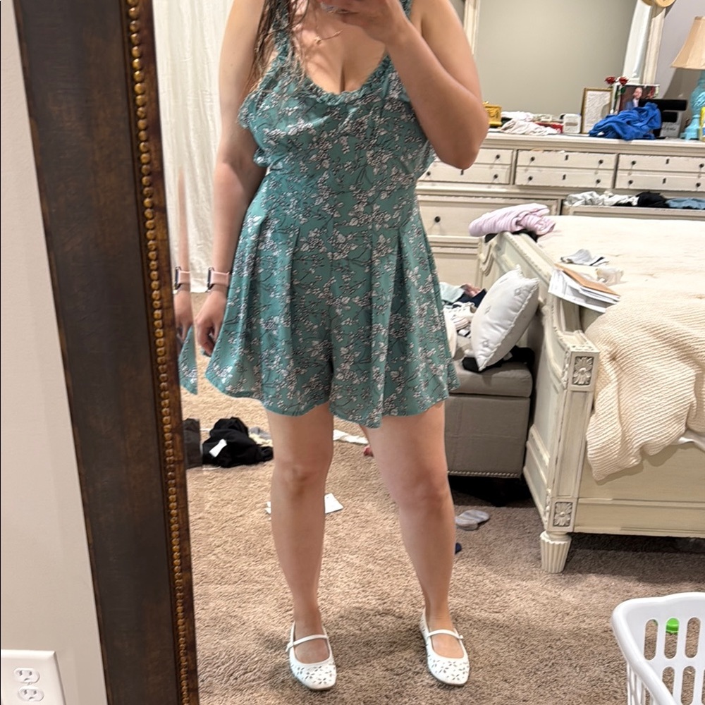 Goodnight Macaroon Green Cowl Neck Sleeveless Sundress